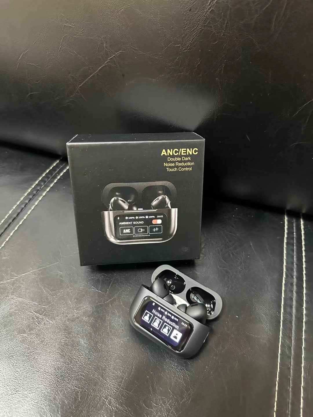 A9 AirPods Pro2 LCD Display with ANC ENC Feature Extra Bass with Lanyard and Buzzer Sound